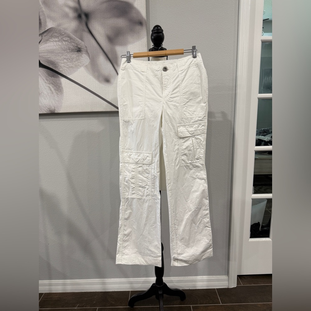 Free People White Cargo Pants